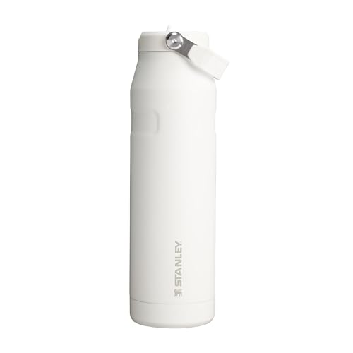 Stanley 1913 Flip Straw Sports Water Bottle with Straw 1.06L - 15 Hours Cold - 4 Days Iced - Stainless Steel - BPA Free - Leak Resistant - Fits in Cup Holder - Dishwasher Safe - Frost