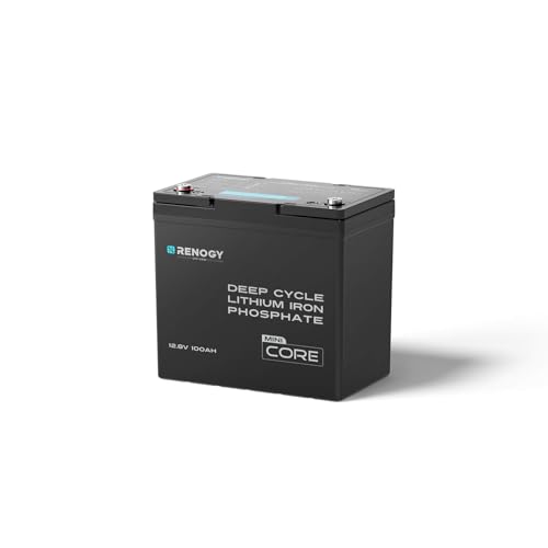 Image of Renogy 12V 100Ah LiFePO4 Lithium Battery Mini Size, 100A BMS for Ultimate Safety, Deep Cycle w/Remote Monitoring Compatibility, Backup Power for RVs, Cabins, Marine, and Off-Grid Systems - Core Series