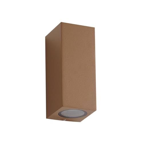 Lucande Lámpara de pared exterior Xava (Moderno) en Marrón hecho Aluminio (2 llamas, GU10) lámparas para aplique lámpara LED