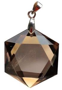 Sceau en quartz fumé en cristal véritable taillé pour l'ancrage spirituel