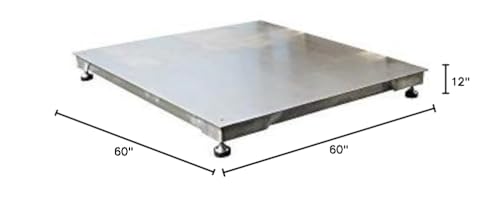 Báscula Industrial Optima Scales OP-916SS-5x5-5 5x5 ft 5000 lb miniatura 2
