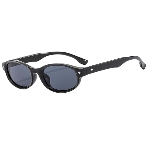 Lunettes de soleil protection UV femme à petit cadre ovale noir