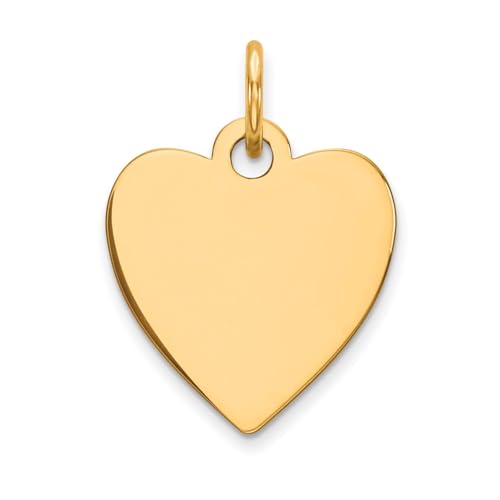 Pendentif cœur or 14 carats à graver pour peau sensible hypoallergénique