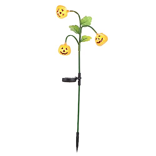 GALPADA 1pc Adorable LED Solar Pumpkin Light for Halloween Decorative Lawn Ground Light Solar Powered Garden Illumination Charming Outdoor for Driveways Patios and Flowerbeds