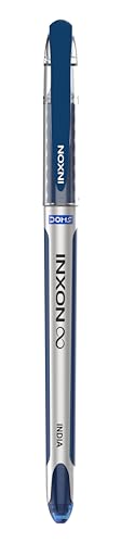 Image of Doms Inxon Blue Ball Pen| 0.7mm | Soft Rubberized Grip| PACK of 10 Blue Ballpens