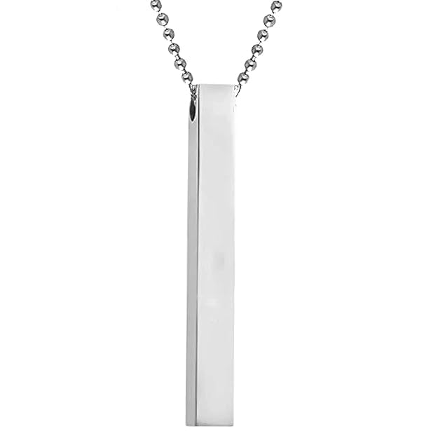Image of Men's Jewellery Black Chain For Men Boys Geometric Stainless Steel Black Locket Pendant with 3D Chain combo pack of 2pcs gifts
