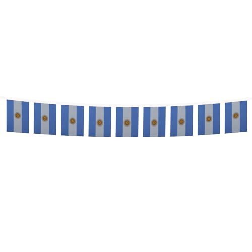 Image of AZ FLAG Argentina 6 meters BUNTING Flag 20 flags 9'' x 6'' - Argentine STRING flags 15 x 21 cm