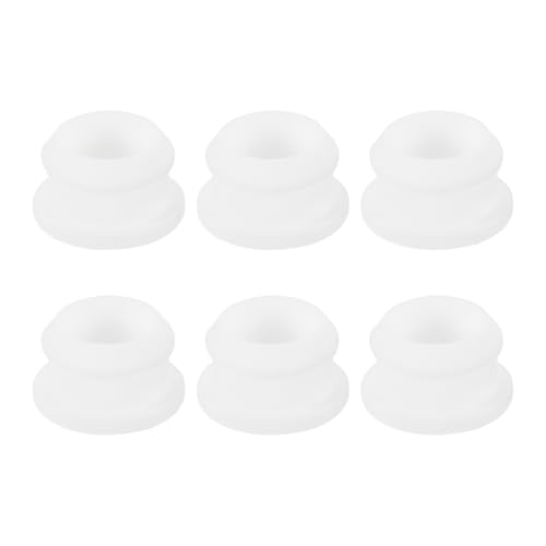 Image of Snap in Locking Hole Plugs Rubber Panel Seal Cover Drilled Silicone Caps, [for Kitchen Rubber, Waterproof Sealing Plugs] - 20mm /0.8in /White /6Pcs