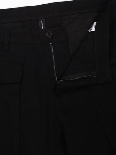 Image of Thomas Scott Men's | Solid | Light Weight | Breathable Fabric | Mid Rise | Regular Fit | Cotton Blend | Button Waist | Cargo | Trouser | Pants