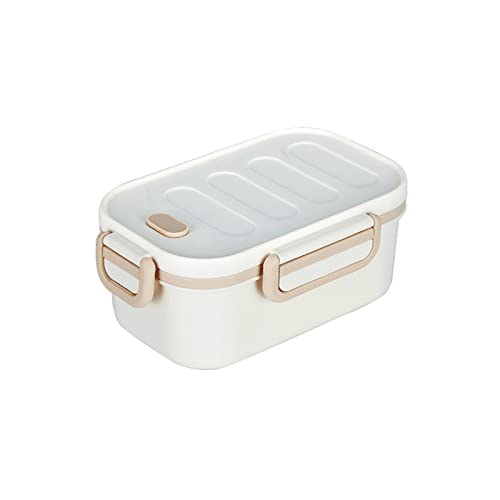 Bento Boxes Bento Box doble capa portátil Lunch Box creativo simple (blanco)