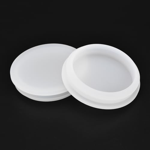 Image of MECCANIXITY 2pcs Silicone Snap in Locking Hole Plugs,54.6mm /2.1 Inch Mounting Diameter Narrow Groove Width 5mm Panel Seal Cover Round for Kitchen Bulkheads Waterproof Sealing Plugs Clear