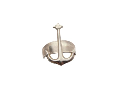 Bague ancre en argent 925 style marin pour homme et femme