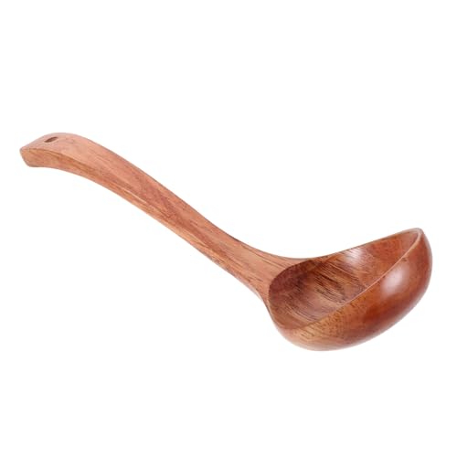 BESTonZON 実木大湯勺 長柄耐熱ノンスティック木製スープレードル アジアンスープ調理用 食器テーブルウェア