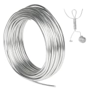 Alambre para manualidades de 3 mm, 15 m, alambre flexible grueso para manualidades, alambre de aluminio suave, alambre de encuadernación para modelado, fabricación de flores, muñecas, manualidades