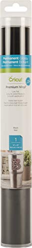 Cricut Premium Vinyl - Permanent, 12” x 48” Adhesive Decal Roll - Black