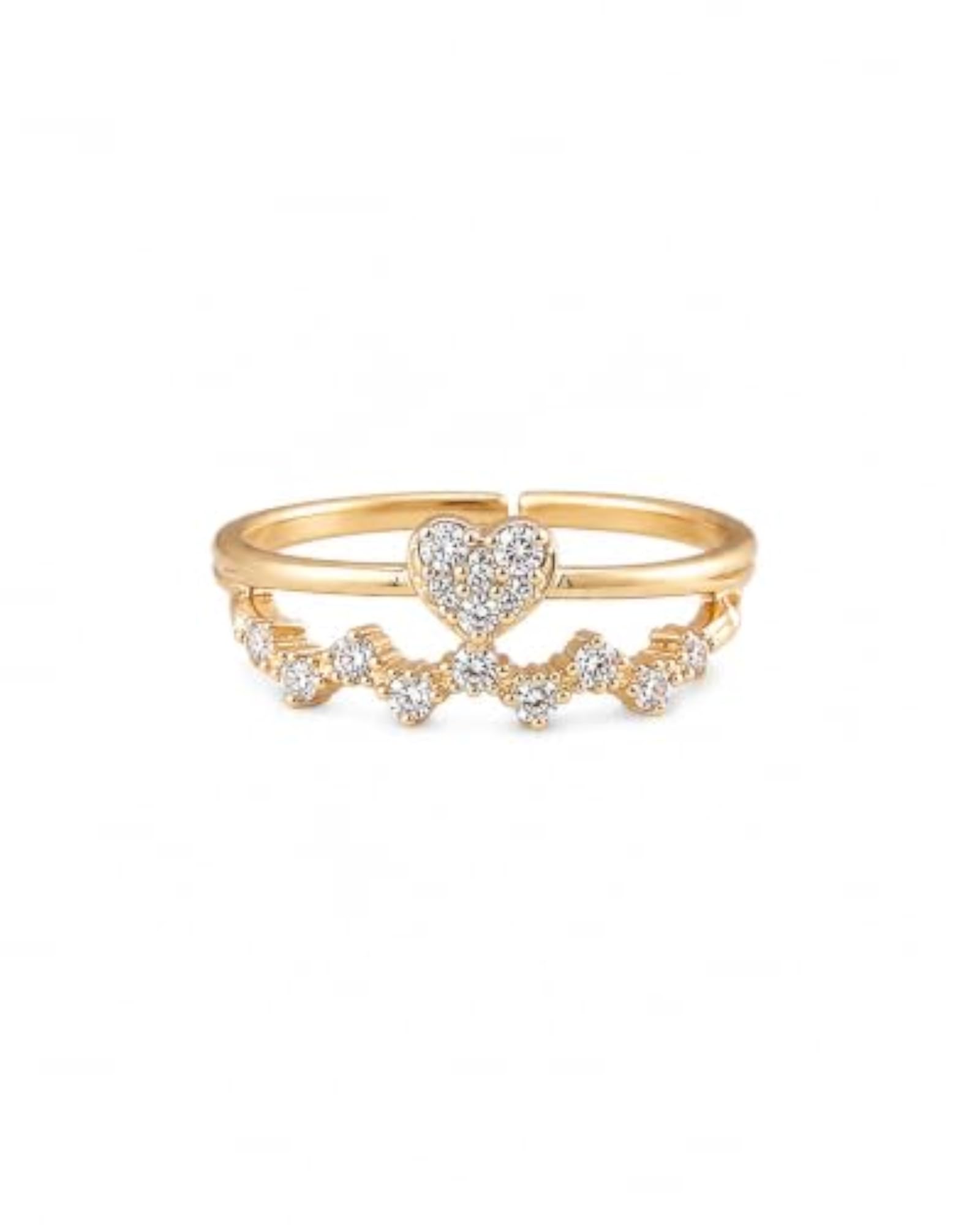 Silver Cut Cubic Solitaire AD Ring