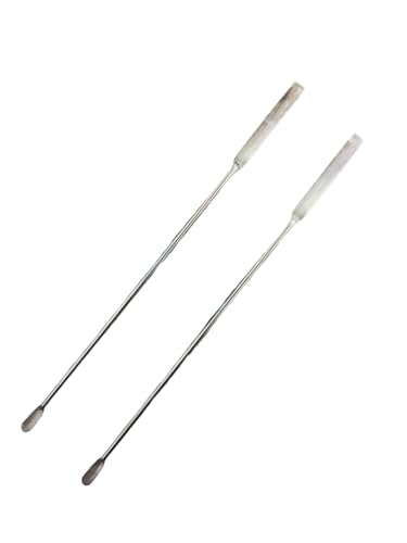 Image of Laboratory Spatula(PACK OF 2), Stainless Steel, 8 inch or 20 cm Length, Dual-Ended with Round Spoon and Flat Face Design for laboratory and multipurpose use
