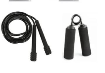 ANTINA Hand Grip Strengthener | Hand Power Gripper for Fitness Exerciser - Set of 1 with Skipping Rope (Black) (B0BHYPWTB6) Amazon Price History, Amazon Price Tracker