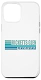 iPhone 12 Pro Max Blue Retro Vintage Ricketts Glen Real City Pennsylvania PA Case