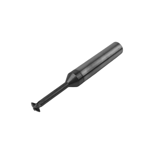Image of 14-40 TPI Single Pitch 3 /8in Solid Carbide Thread end Mill, 0.290in Cutting Diameter, Necked to Thread 0.875in Deep, 4 Flute Bits Tool for Medium Hardness Steel, Brass, Iron