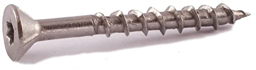 12 x 3 1/2 Simpson Flat-Head Deck-Drive DWP Wood Screws 305 Stainless Steel (T27) - Box (1 lb - 42)