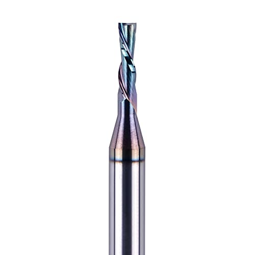 Image of SpeTool 1 /8 Inch Downcut CNC Router Bits 1 /4 Inch Shank with Extra Long Life Coating, Carbide Spiral Down Cut End Mill Slot Cutting Router Bit for Woodworking