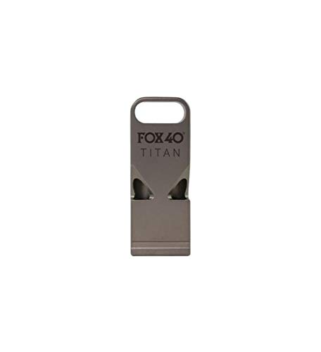 Fox 40 Titan Premium Dual Tone Titanium Whistle - Titanium