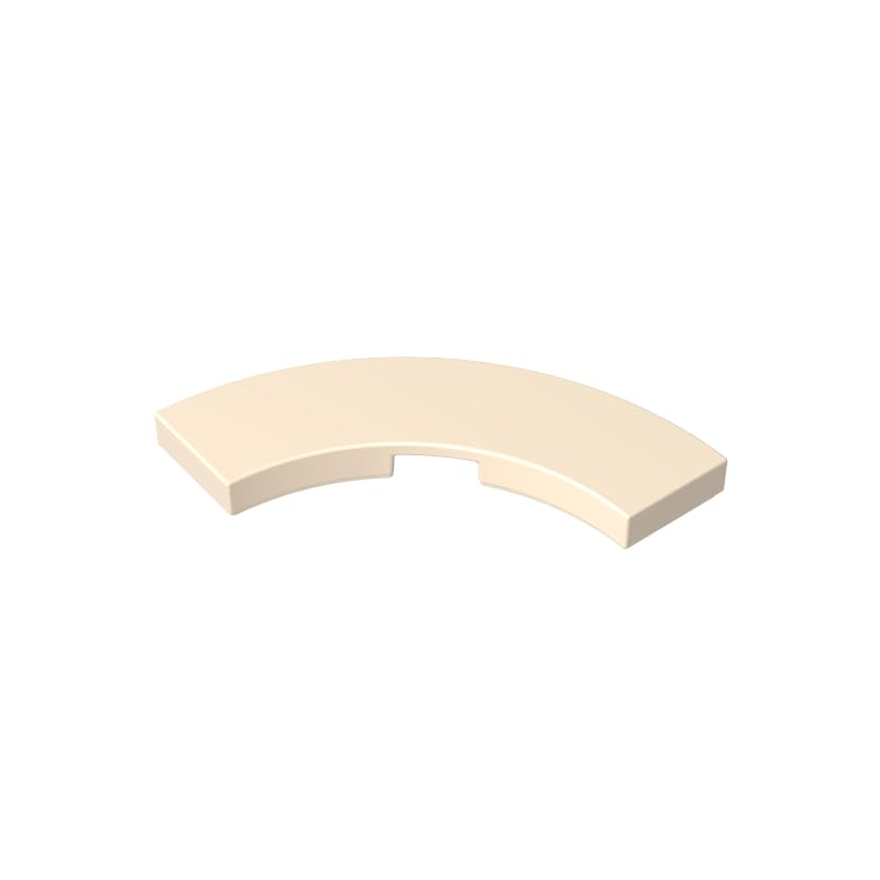 Circular Plate 3X3 Curved Light Panel 50PCS Compatible with Lego GDS-2182 Classic Bulk Toy MOC Color:White (yellowish) — image 1