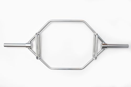 York Barbell Olympic Hex Trap Bar 45 lb – Heavy Duty 2-Inch Olympic Weight Bar for Deadlifts, Shrugs & Squats – 25mm Grip, 56” Length, 9.875” Loadable Sleeves – Strength Training Home Gym Barbell