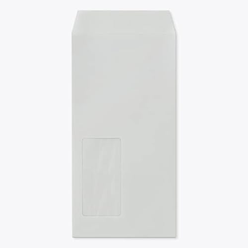 山櫻 封筒 長3 窓付 中貼 A653 Kスカイ 紙厚85g 〒枠ナシ 100枚 / 紙製窓(グラシン) A4三折用 カラークラフト 無地 郵便番号枠なし 00564219-0100