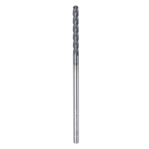 Image of uxcell Ball Nose End Mill CNC Router Bit, 1 /16 inch Radius 1 /8 inch Shank Solid Carbide TiAlN Coated Upcut Spiral 4 Flutes Cutter Milling Tool, 1 /8 inch Dia 3 inch Total Length