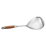 BEBEMOKO Spaghettilöffel Slotted Löffel für Nudeln Große Kapazität mit Aufhängeloch Perfektes Küchenwerkzeug für Abtropfen und Servieren von Pasta