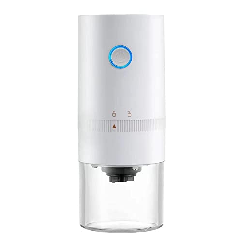 QMJHHW Molinillo De Café Eléctrico Portátil, 4 Tazas / 30 G / 1 Oz, Molinillo Cónico Automático Compacto, Molinillo De…