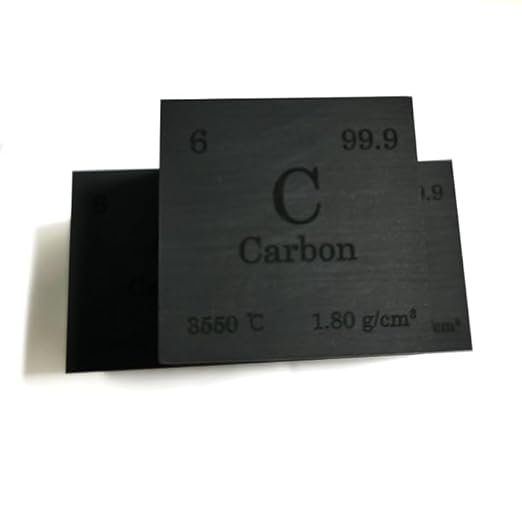 Image of Carbon Cube 38.1mm (1.5 Inch) - High-Purity 99.9% Element Density Block with Right-Angled Edges for STEM Education & Collectors