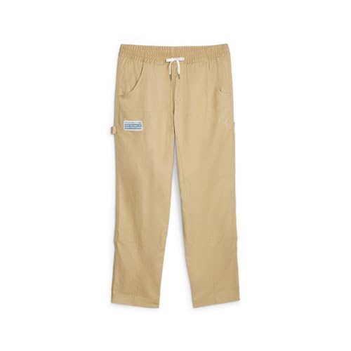 PUMA Mens Pl Statement Pants Casual Drawstring - Beige - Size L