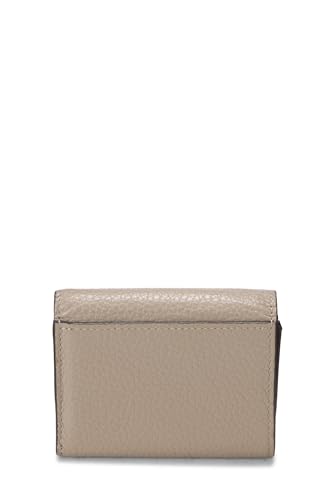 Pre-Loved Grey Taurillon Leather Capucines Compact Wallet, Grey3