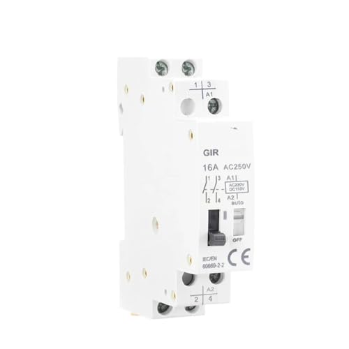 Relé 16A 2NO y bobina 230V con conmutación estable para sistemas de iluminación