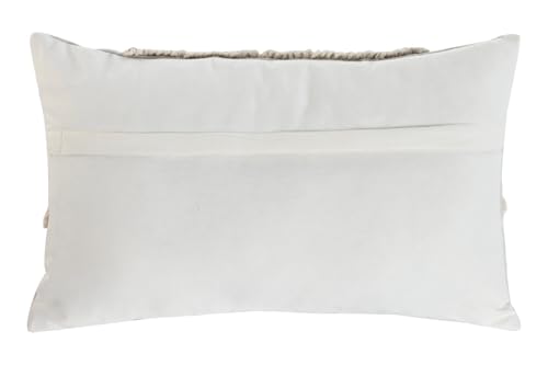 Coussin coton 50x30 brodé main rectangle 490g pour canapé
