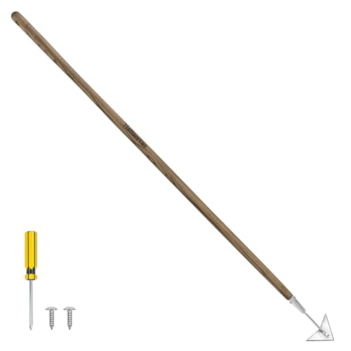 Haliaeetus Triangle Hoe, 60'' Scuffle Hoe for Keeping Your Back from Tiring Out, Weeding Just in...