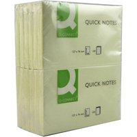 Q-Connect Quick Note Repositionable Pad 75x125mm Yellow