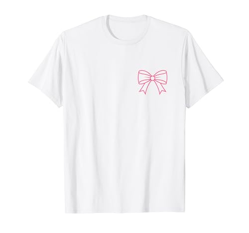 Cancer Breast Cancer awareness simple pink Bow tie T-Shirt
