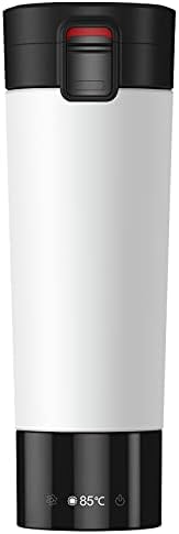 FUTURELAB Temperature Control Coffee Mug, Multi-Functional Travel Mug with 14400mah Power Bank, Vacuum Insulated Hot Beverage Warmer, 10OZ (White)