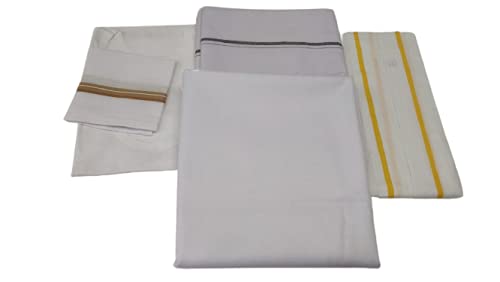 mamraj Men's 5 - Piece Pandit Dhoti Kurta Set, White color | Unstitched Kurta, Angocha, Vest, Hanky. (Best item for shradh or diwali)(Pitru Paksha) Best package pandat ji or pitron ke kapde-picture-29