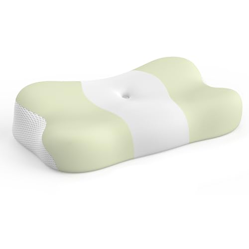 VYLEE Memory Foam Cervical Pillow, Neck Comfort Support, Ergonomic High-Low Contour Neck Pillow,...