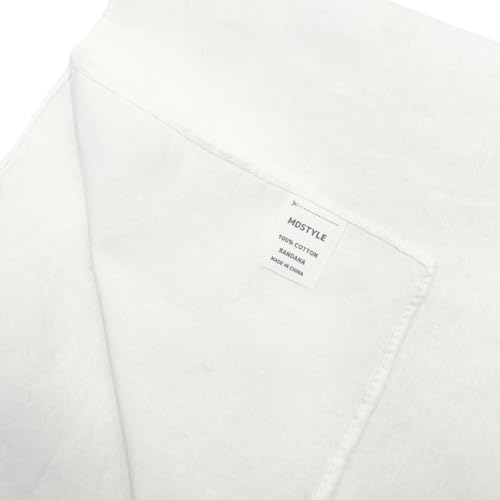 Image of MDSTYLE 100% Cotton Solid Color Bandana for Men & Women 22 inch x 22 inch Handkerchief Headband Scarf