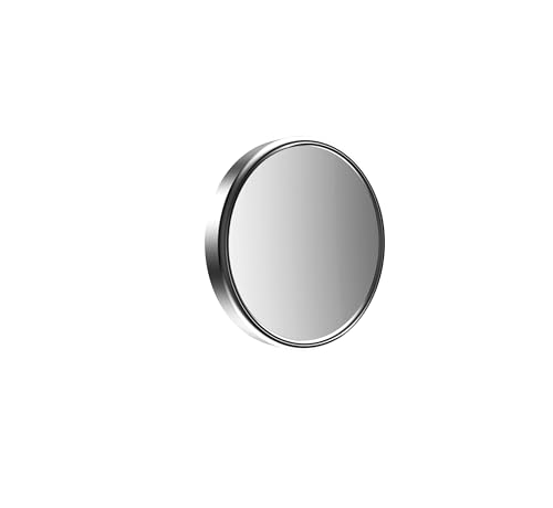 Calmwaters Rasierspiegel/Kosmetikspiegel, Wandspiegel, 5-fache Vergrößerung, Chrom, rund, einseitige Spiegelfläche, Kristallglas, Metallhalterung, 152 mm, 80BS6242 Calmwaters Rasierspiegel/Kosmetikspiegel, Wandspiegel, 5-fache Vergrößerung, Chrom, rund, einseitige Spiegelfläche, Kristallglas, Metallhalterung, 152 mm, 80BS6242