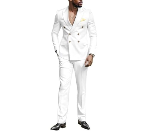 Men's Double Breasted Wedding Suit | 2-Piece Business Blazer | Best Man Banquet Jacket2