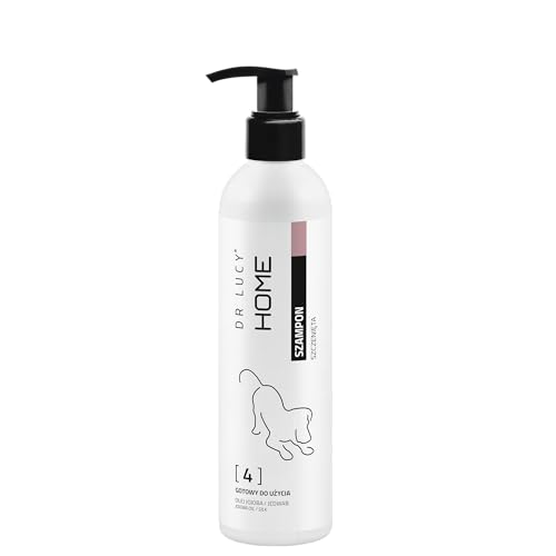 DR LUCY Champú para cachorros Home 4 con vitamina B5, aceite de jojoba y proteínas de seda, fortalece y protege el pelo joven, hidratante, facilita el peinado, aroma de té verde, 250 ml