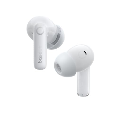 Baseus Bass BP1 Pro Noise Cancelling Wireless Earbuds, Real-Time Adaptive Noise Cancelling, Adaptive Active EQ, LDAC Hi-Res Sound, 6-Mic AI Clear Calls, 55H Playtime, IP55 Waterproof, Blueto