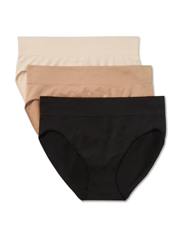 Warner's Women's Blissful Benefits No Pinching No Problems Dig-Free Seamless Stretch 3-Pack Bikini Wrw251bk10